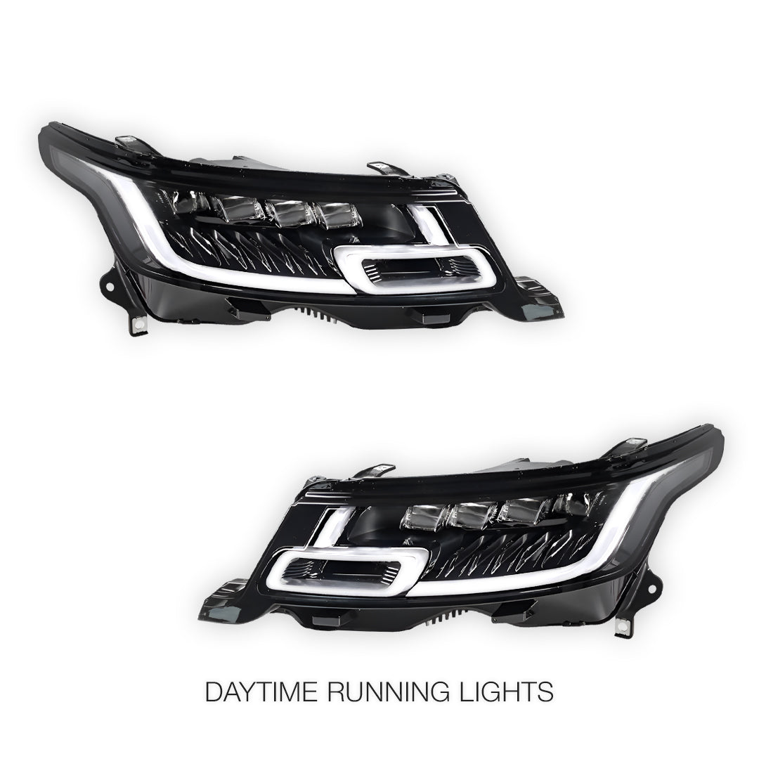 Land Rover Range Rover Sport L494 (2013 - 2017) SVR Style Full LED Head lights with Sequential Indicators LH + RH