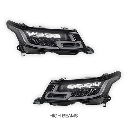 Land Rover Range Rover Sport L494 (2013 - 2017) SVR Style Full LED Head lights with Sequential Indicators LH + RH