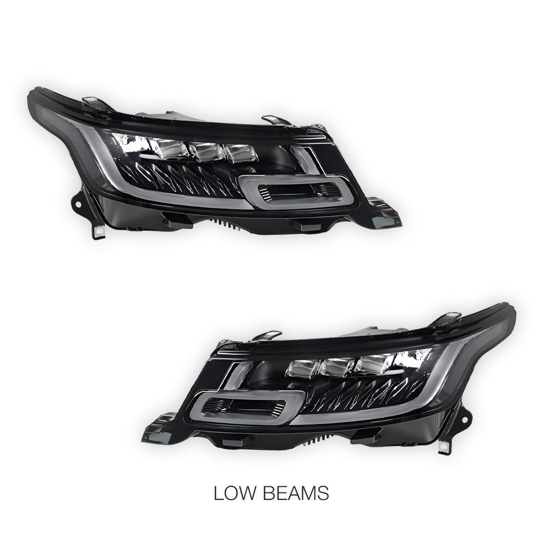 Land Rover Range Rover Sport L494 (2013 - 2017) SVR Style Full LED Head lights with Sequential Indicators LH + RH