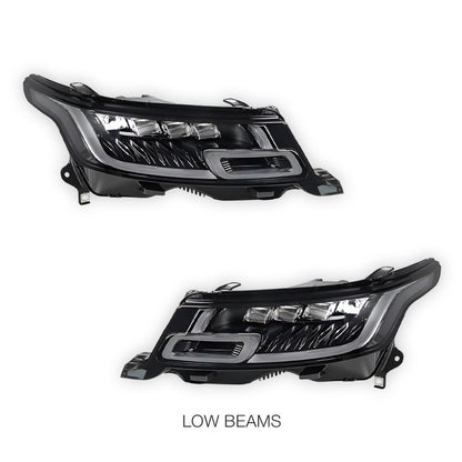 Land Rover Range Rover Sport L494 (2013 - 2017) SVR Style Full LED Head lights with Sequential Indicators LH + RH