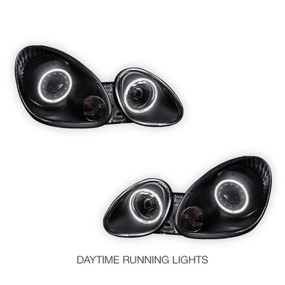 Lexus GS300 S160 (1998- 2005) JDM CCFL Angel-Eyes LED DRL Projector Headlights LH + RH