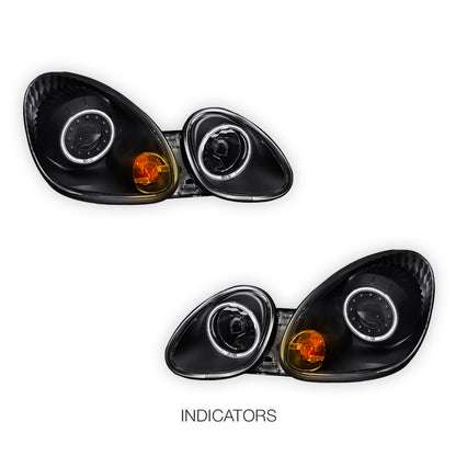 Lexus GS300 S160 (1998- 2005) JDM CCFL Angel-Eyes LED DRL Projector Headlights LH + RH