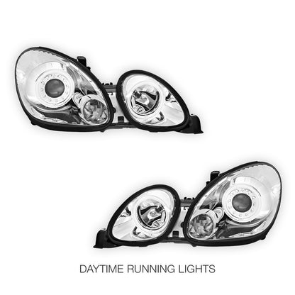 Lexus GS300 S160 (1998- 2005) JDM CCFL Angel-Eyes LED DRL Projector Headlights LH + RH