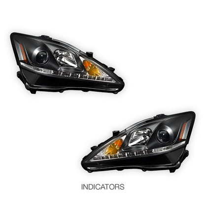 Lexus IS250 / IS350 GSE20 / GSE21 (2005 - 2013) LED DRL Projector Headlights LH + RH