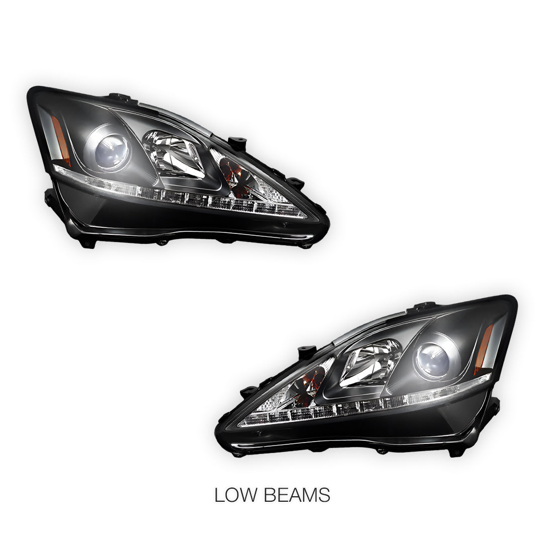 Lexus IS250 / IS350 GSE20 / GSE21 (2005 - 2013) LED DRL Projector Headlights LH + RH