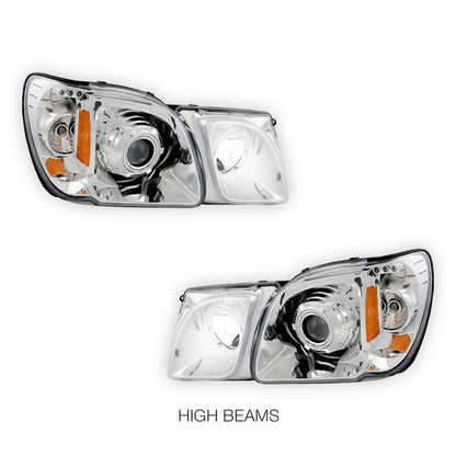 Lexus LX470 J100 (1998 - 2007) CCFL Angel-Eyes DRL Projector Headlights LH + RH