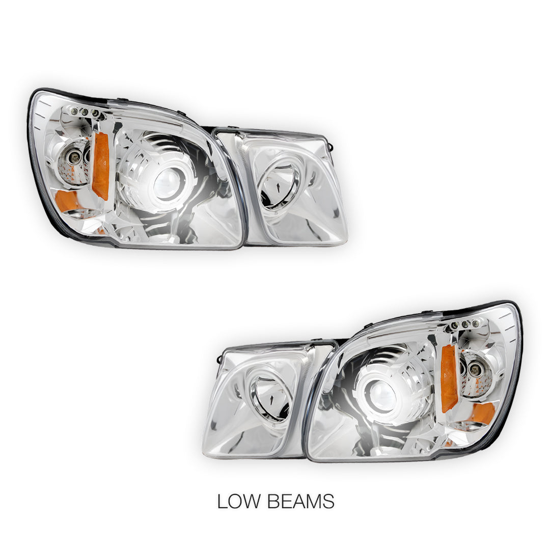 Lexus LX470 J100 (1998 - 2007) CCFL Angel-Eyes DRL Projector Headlights LH + RH
