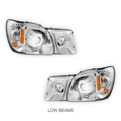 Lexus LX470 J100 (1998 - 2007) CCFL Angel-Eyes DRL Projector Headlights LH + RH
