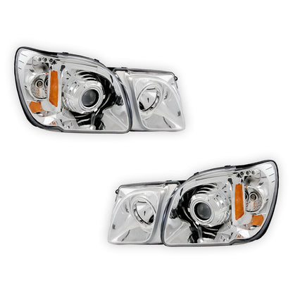 Lexus LX470 J100 (1998 - 2007) CCFL Angel-Eyes DRL Projector Headlights LH + RH