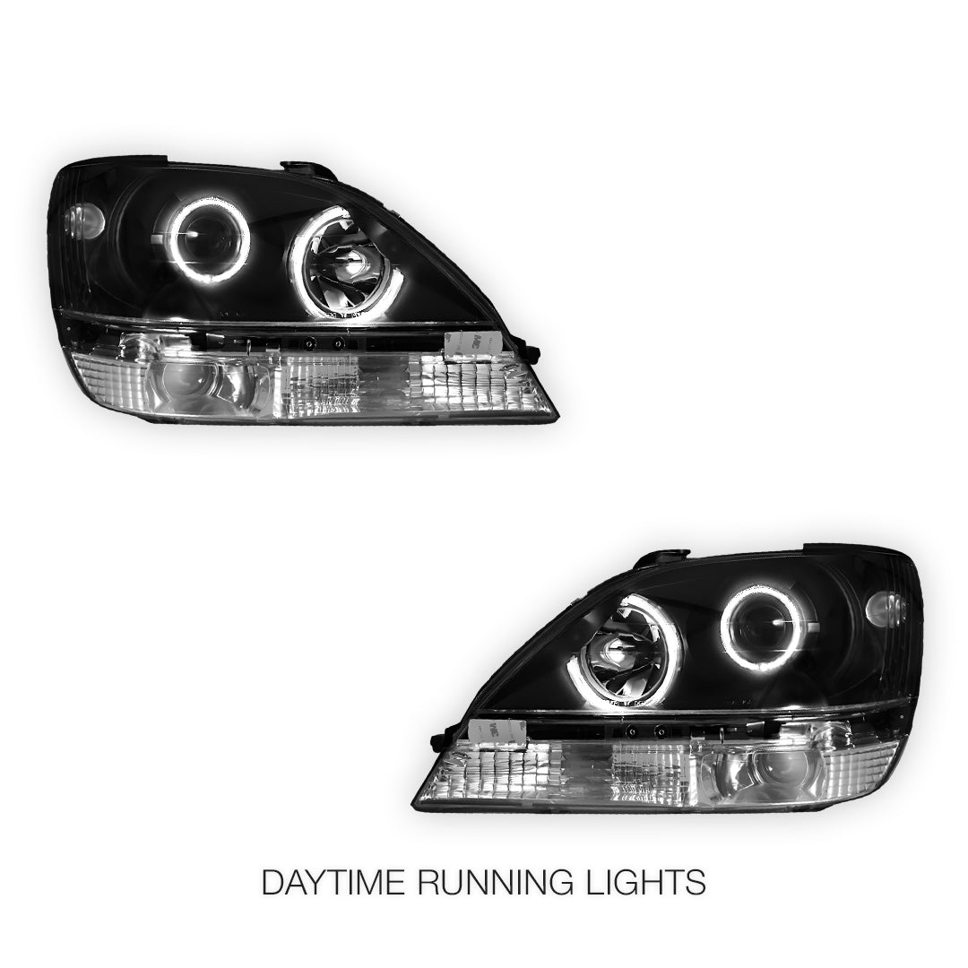 Lexus RX300 MCU (1999 - 2003) CCFL Angel Eyes-Projector Headlights LH + RH