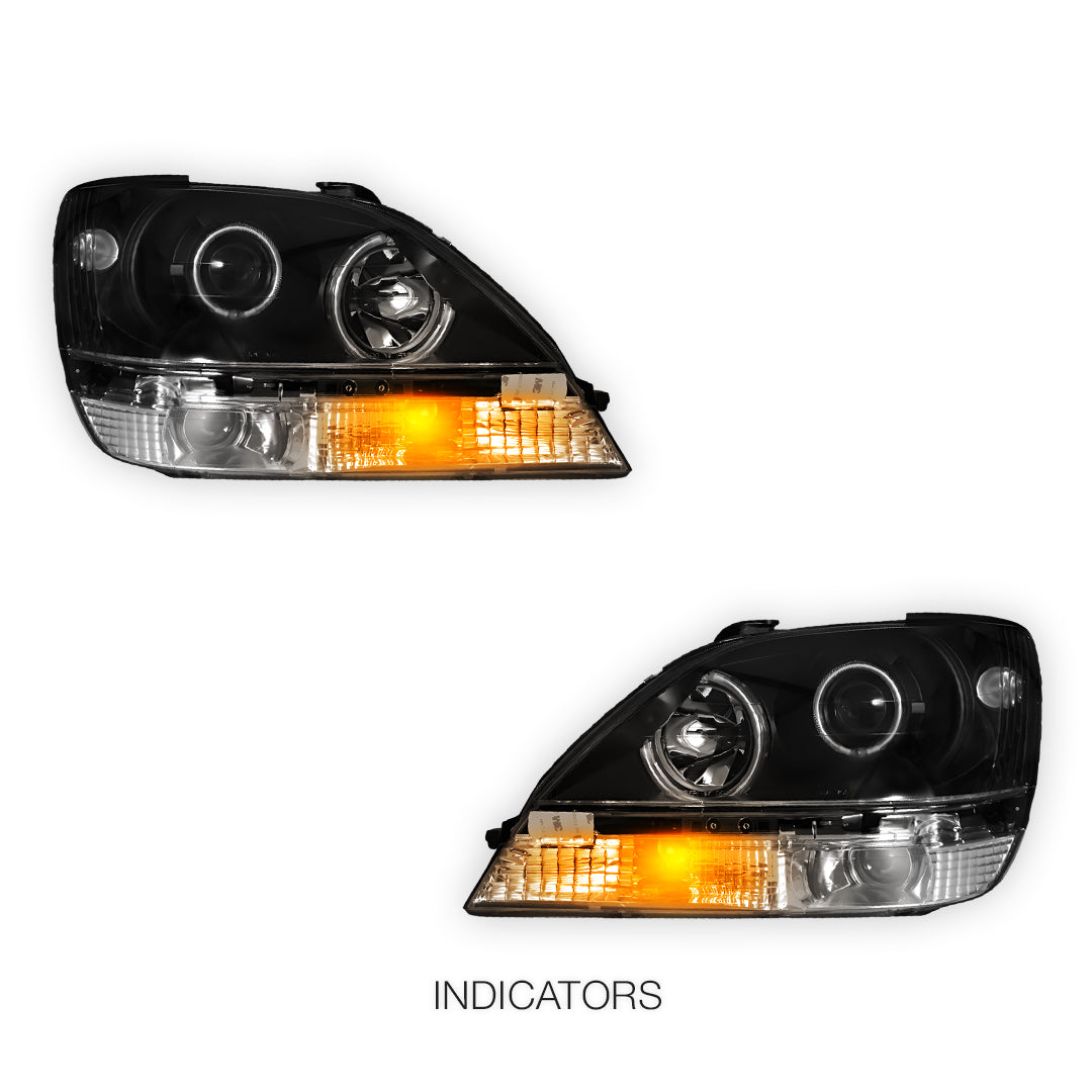 Lexus RX300 MCU (1999 - 2003) CCFL Angel Eyes-Projector Headlights LH + RH
