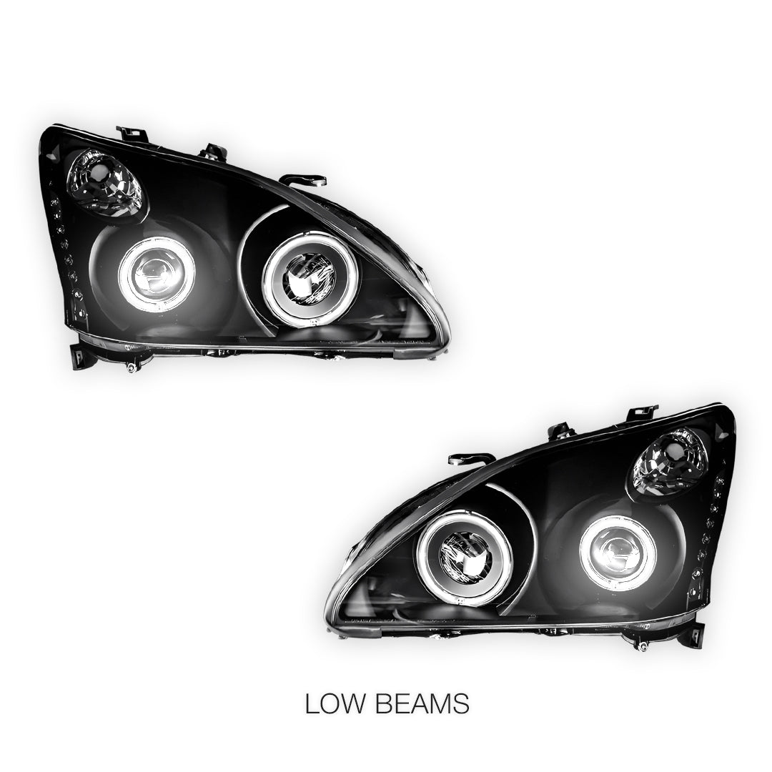 Lexus RX330 MCU33 / MCU38 (2003 - 2006) LED DRL & CCFL-Angel Eyes Projector Headlights LH + RH