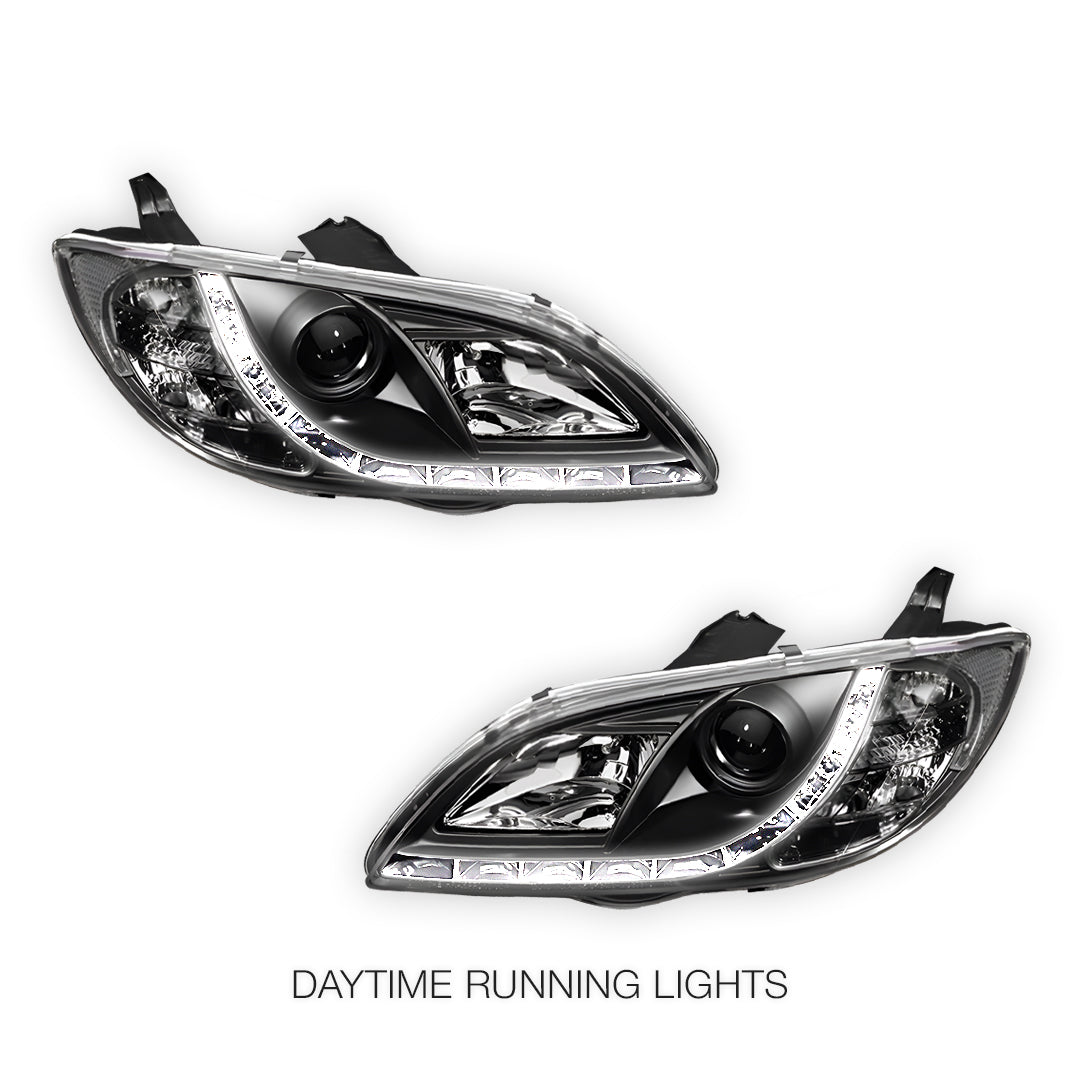 Mazda 3 BK (2003 - 2009) LED DRL Projector Headlights LH + RH