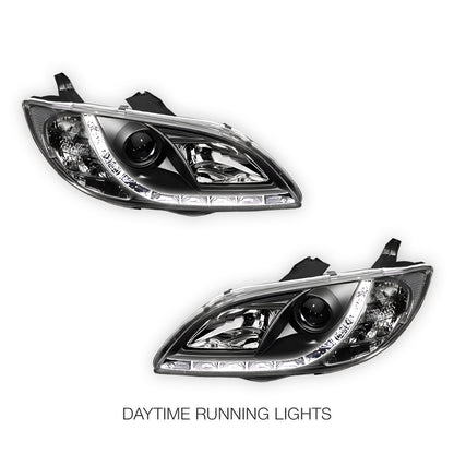Mazda 3 BK (2003 - 2009) LED DRL Projector Headlights LH + RH