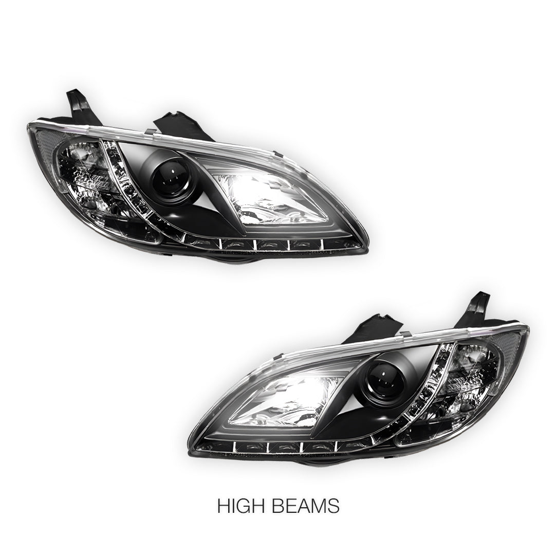 Mazda 3 BK (2003 - 2009) LED DRL Projector Headlights LH + RH