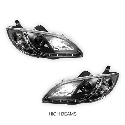 Mazda 3 BK (2003 - 2009) LED DRL Projector Headlights LH + RH