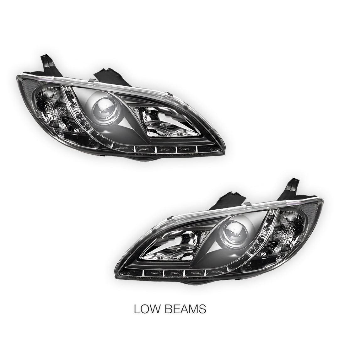 Mazda 3 BK (2003 - 2009) LED DRL Projector Headlights LH + RH