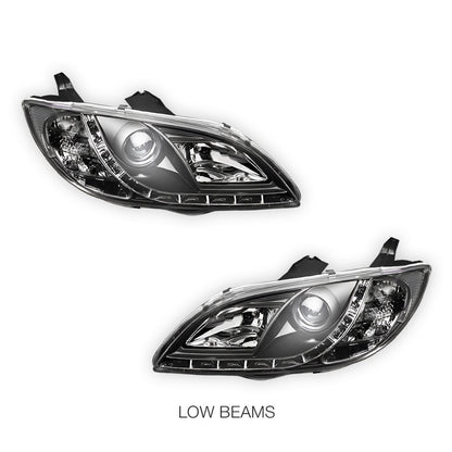Mazda 3 BK (2003 - 2009) LED DRL Projector Headlights LH + RH
