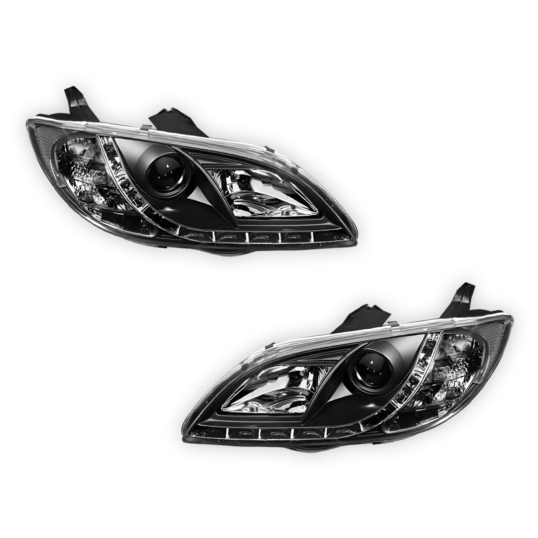 Mazda 3 BK (2003 - 2009) LED DRL Projector Headlights LH + RH