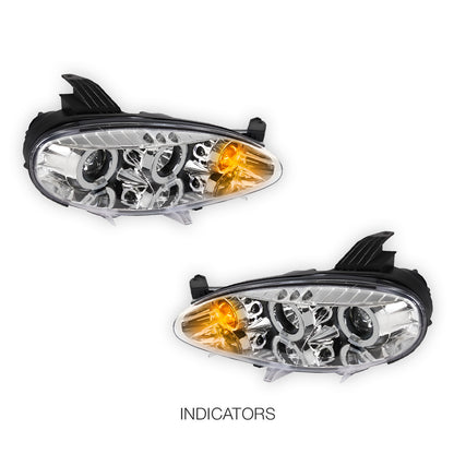 Mazda MX-5 NB (2001 - 2005) LED DRL & CCFL Projector Angel-Eyes Headlights LH + RH