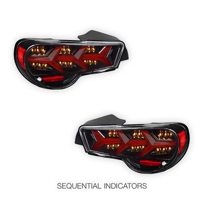Toyota 86 (2012 - 2021) Lambo Style Sequential Full LED Tail Lights LH + RH