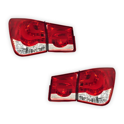 Holden Cruze JG / JH (2009 - 2016) Clear Red 3D LED Stripe Bar Tail Lights LH + RH