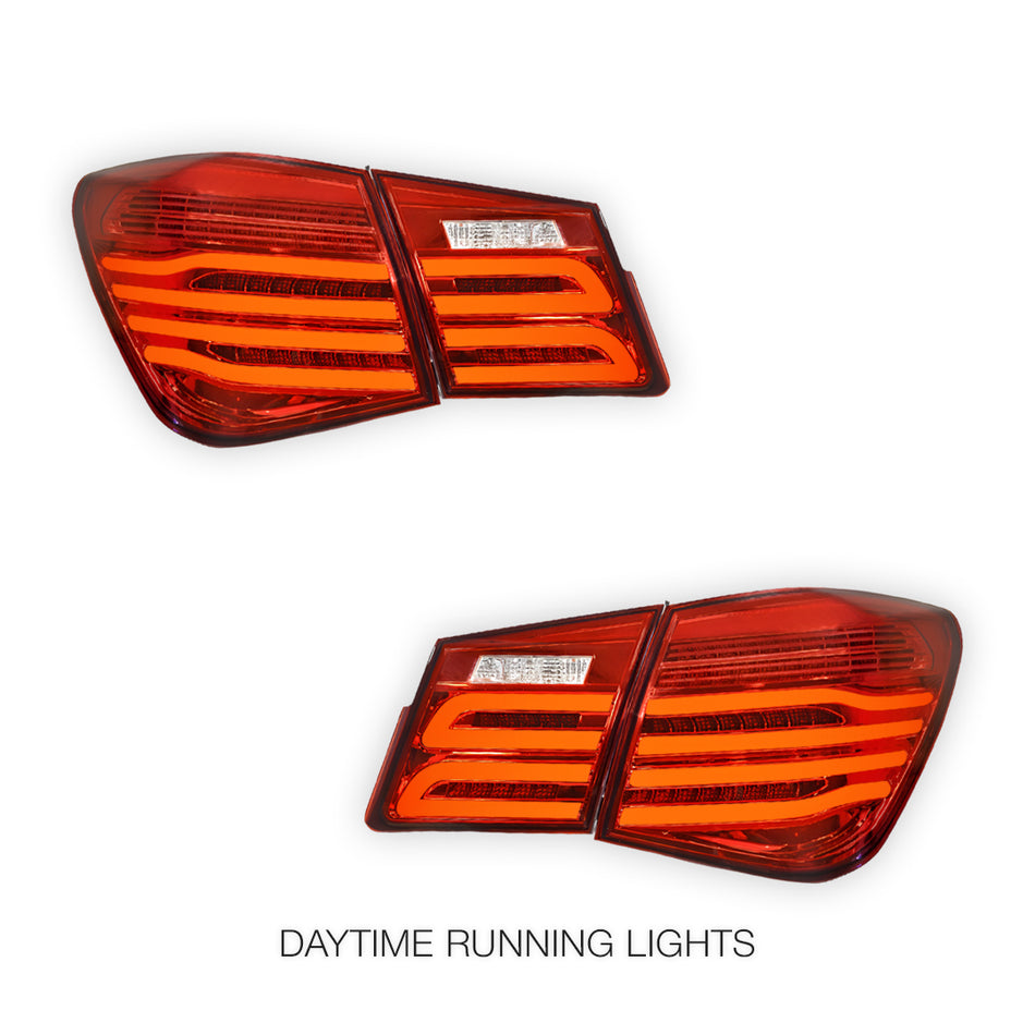 Holden Cruze JG / JH (2009 - 2016) 3D LED Stripe Bar Tail Lights LH + RH