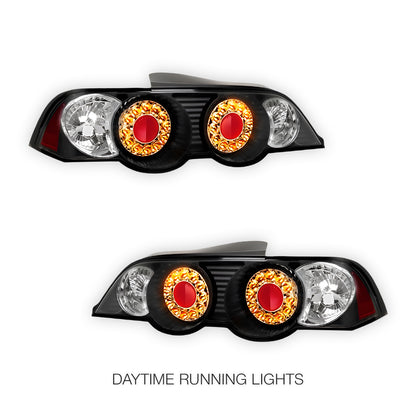 Honda Integra DC5 (2001 - 2004) JDM Black Altezza LED Tail Lights LH + RH