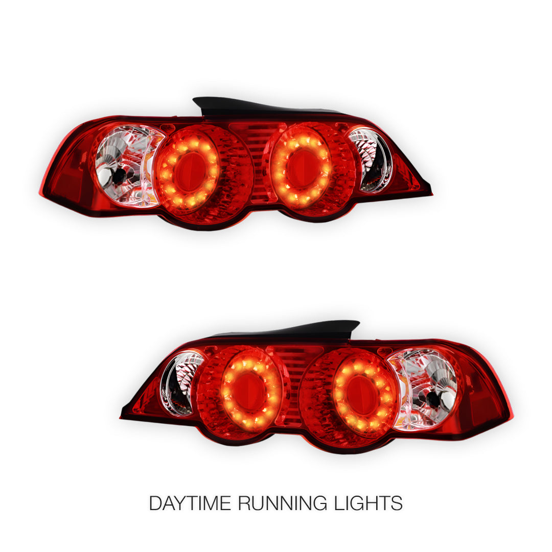 Honda Integra DC5 (2001 - 2004) JDM Black Altezza LED Tail Lights LH + RH