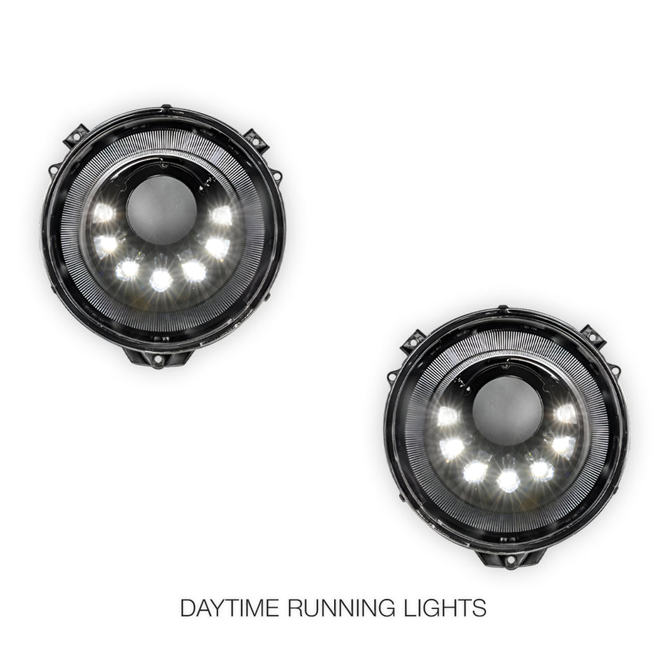 Mercedes-Benz G-Class W463 (1986 - 2018) Full Smoked Mansory Style LED Headlights LH + RH