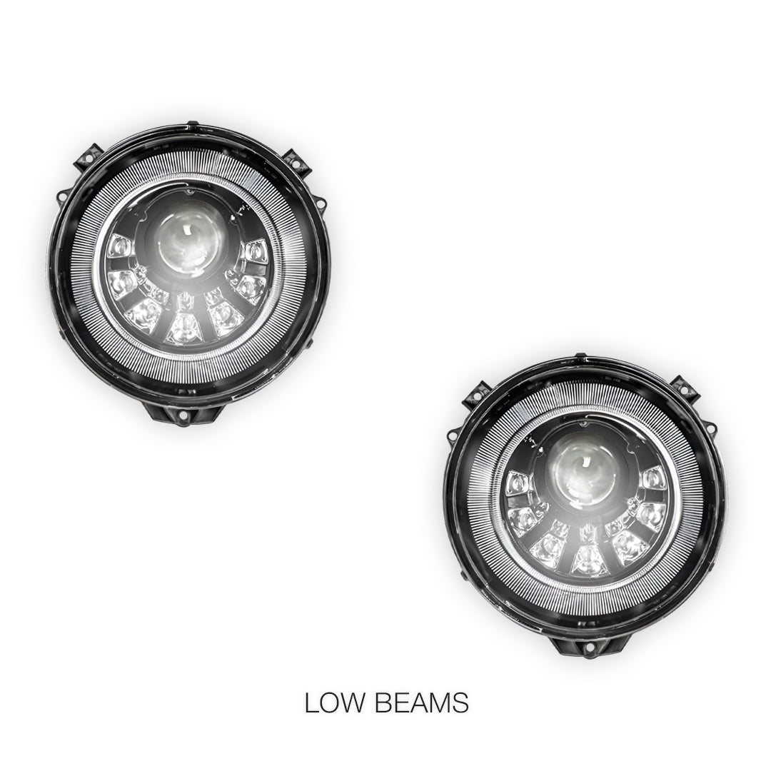 Mercedes-Benz G-Class W463 (1986 - 2018) Full Smoked Mansory Style LED Headlights LH + RH
