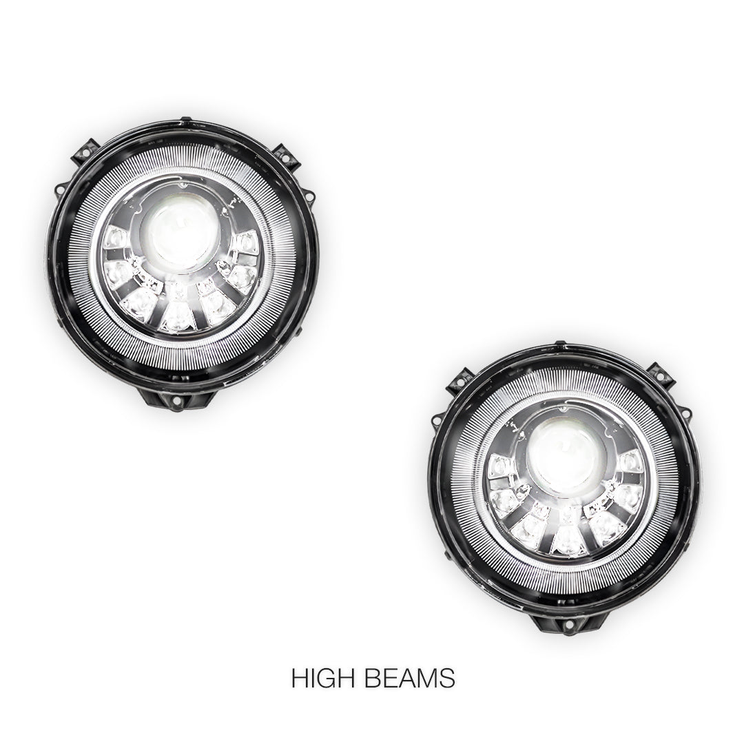 Mercedes-Benz G-Class W463 (1986 - 2018) Full Smoked Mansory Style LED Headlights LH + RH