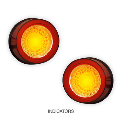 Ferrari 360 (1999 - 2005) Clear Red Full 3D LED Stripe Bar Tail Lights LH + RH