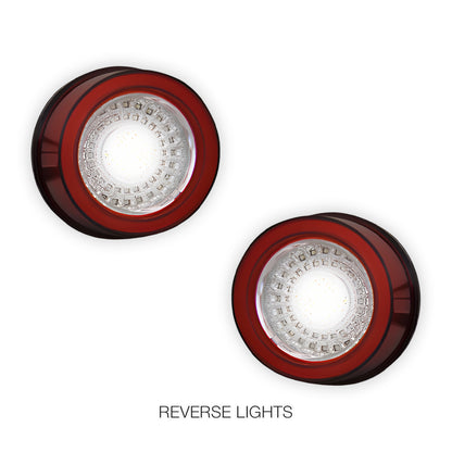 Ferrari 360 (1999 - 2005) Clear Red Full 3D LED Stripe Bar Tail Lights LH + RH