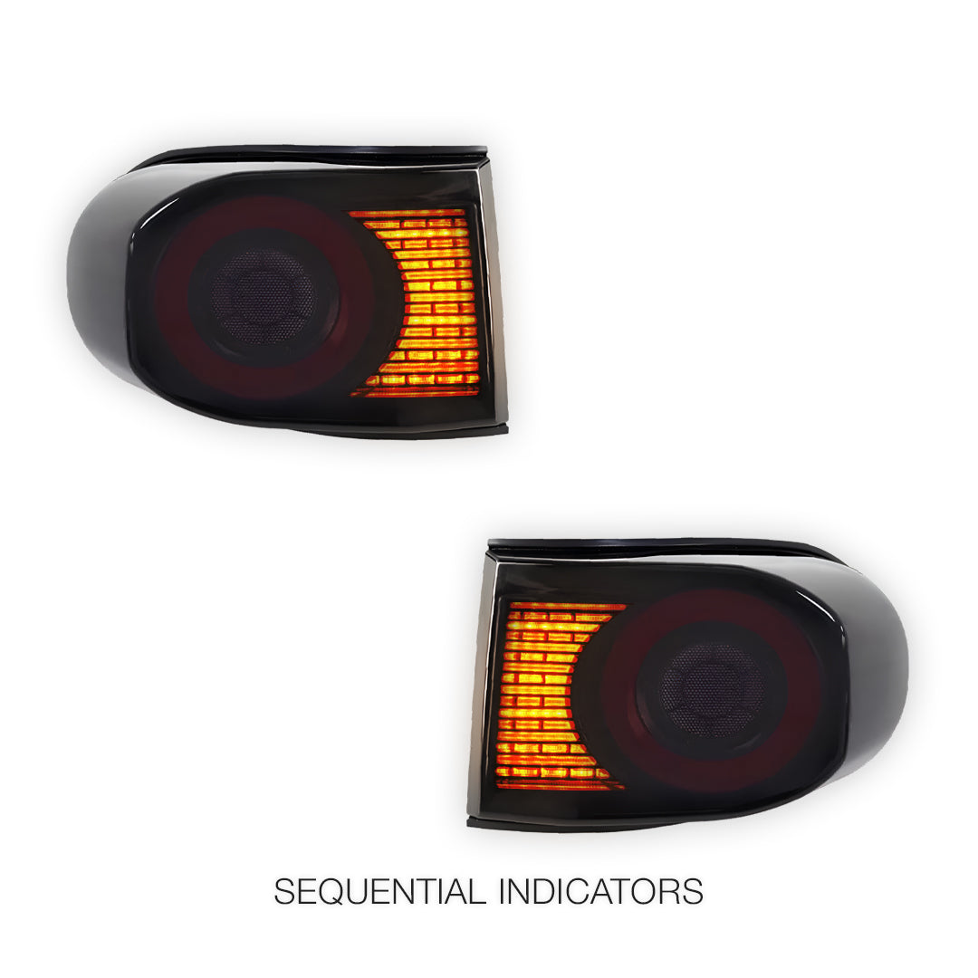 Toyota FJ Cruiser GSJ15R (2011 - 2017) Smoked Sequential 3D Full LED Stripe Bar Tail Lights LH + RH