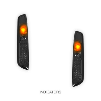 Ford Focus LS / LT (2005 - 2008) Smoked Black LED Tail Lights LH + RH