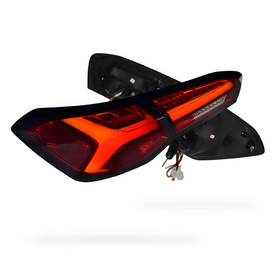 Ford Focus SA (2018 - 2022) Smoked Red Sequential 3D Full LED Stripe Bar Tail Lights LH + RH