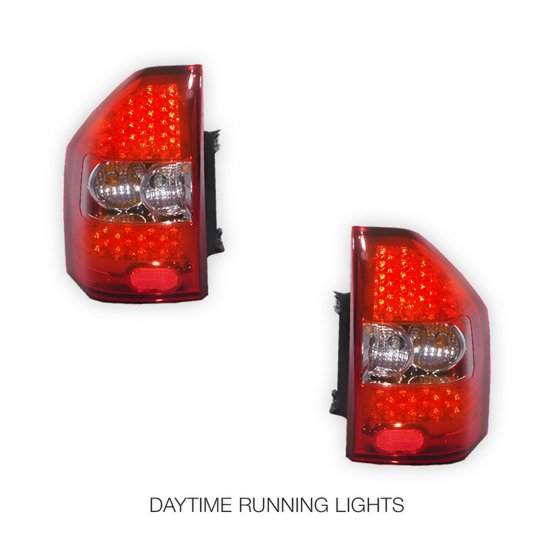 Mitsubishi Pajero NM / NP (2000 - 2006) Smoked Red LED Tail Lights LH + RH