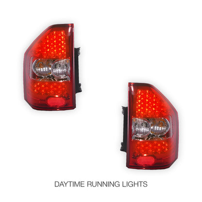 Mitsubishi Pajero NM / NP (2000 - 2006) Smoked Red LED Tail Lights LH + RH