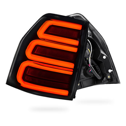 Mitsubishi Pajero NS / NT / NW / NX (2007 - 2021) Smoked Black Sequential Full 3D LED Stripe Bar Tail Lights LH + RH