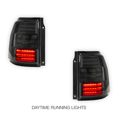 Mitsubishi Pajero NS / NT / NW (2007 - 2021) Full Smoked LED Stripe Bar Tail Lights LH + RH
