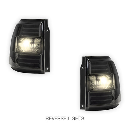 Mitsubishi Pajero NS / NT / NW (2007 - 2021) Full Smoked LED Stripe Bar Tail Lights LH + RH