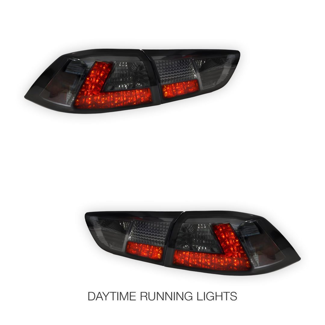 Mitsubishi Lancer EVO 10 (2007 - 2018) Smoked LED Tail Lights LH + RH