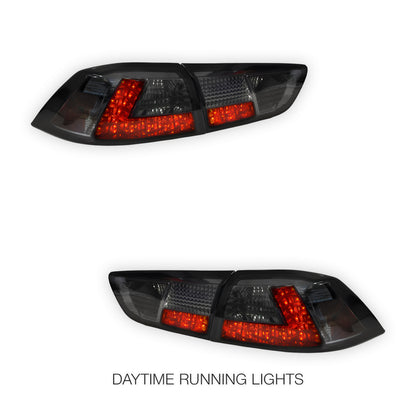 Mitsubishi Lancer EVO 10 (2007 - 2018) Smoked LED Tail Lights LH + RH