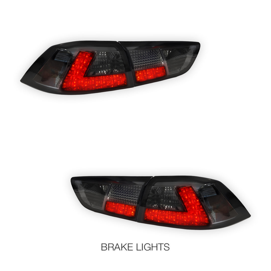 Mitsubishi Lancer EVO 10 (2007 - 2018) Smoked LED Tail Lights LH + RH