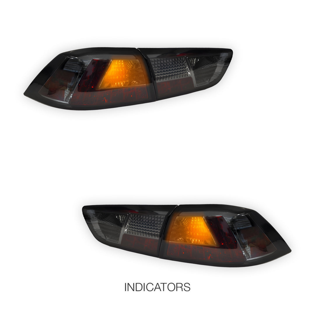 Mitsubishi Lancer EVO 10 (2007 - 2018) Smoked LED Tail Lights LH + RH