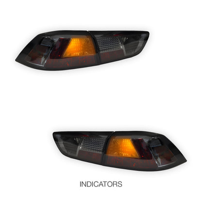 Mitsubishi Lancer EVO 10 (2007 - 2018) Smoked LED Tail Lights LH + RH