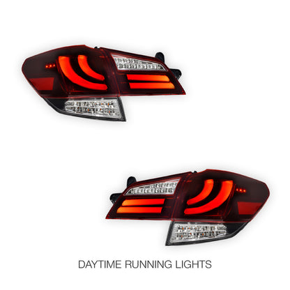 Subaru Outback BR GEN 4 (2009 - 2014) Crystal-Eye Clear Red Sequential Full LED Tail Lights LH + RH