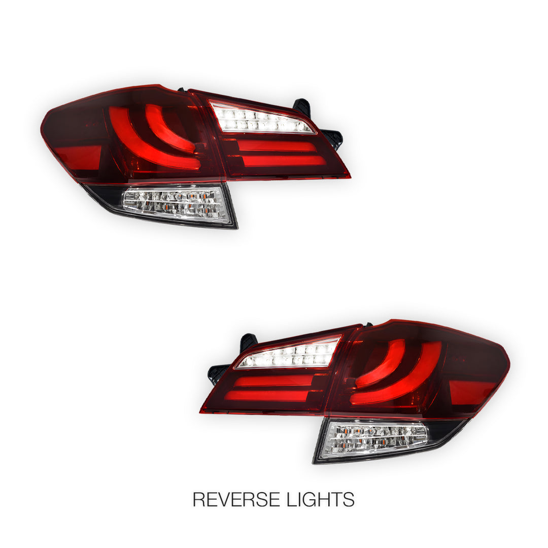 Subaru Outback BR GEN 4 (2009 - 2014) Crystal-Eye Clear Red Sequential Full LED Tail Lights LH + RH
