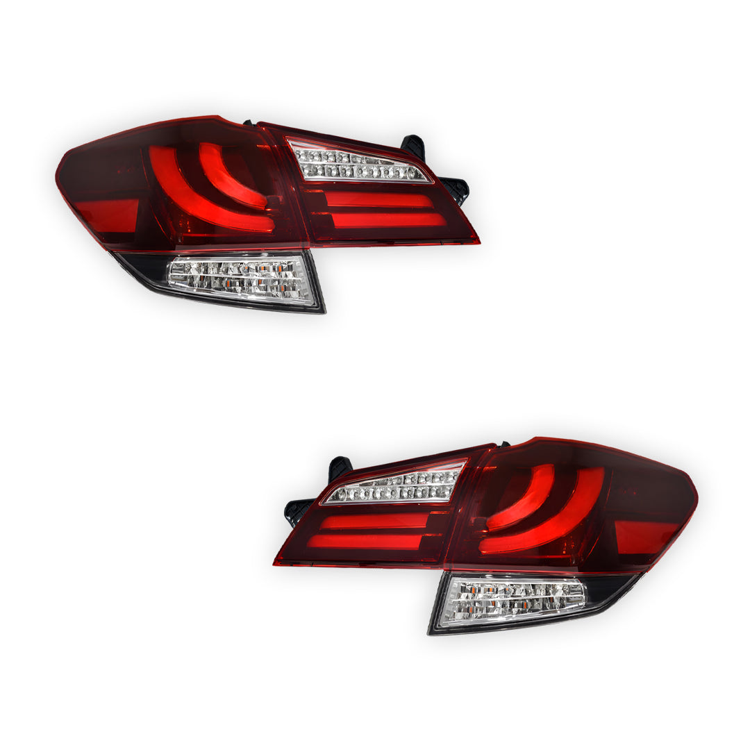Subaru Outback BR GEN 4 (2009 - 2014) Crystal-Eye Clear Red Sequential Full LED Tail Lights LH + RH